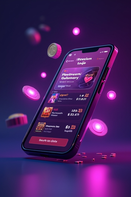 Smartfon z aplikacją kasyna
